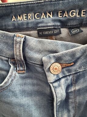 American Eagle Light Blue Slim Jeans High Rise Jegging Size 6 Short